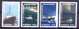1997-Romania, Greenpeace, 25th Anniversary, Full Set Of 4 Stamps, Mint. - Neufs