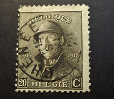 Belgie Belgique - 1919 -  OPB/COB  N° 170 -  20 C  - Obl. Chenee  1920 -  Albert I Met Helm - Roi Casqué - 1919-1920  Re Con Casco