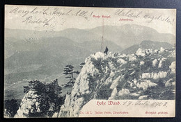 AK Litho Hohe Wand Große Kanzel Schneeberg Gestempelt 1903 - Schneeberggebiet