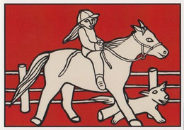 Cpm 1741/773 ERGON - La Jeune Fille à Cheval - Chien - Illustrateur - Illustrateurs - Ergon