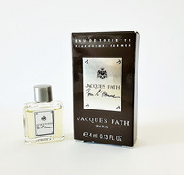 Miniatures De Parfum  POUR L'HOMME   De JACQUES  FATH  EDT POUR HOMME   4 Ml  + Boite - Miniaturen Flesjes Heer (met Doos)