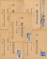 Laval Mayenne Griffe Linéaire Départ ! Gare Réseau Automobile Rural Annexe CP N° 17 Flammes RP Et Griffe Arrivée Brissac - Bolli Manuali