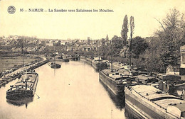 Namur - La Sambre Vers Salzinnes Les Moulins (animée Péniches) - Namen