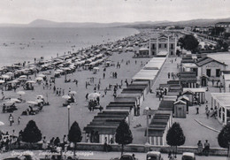 SENIGALLIA ( ANCONA) - CARTOLINA - PANORAMA DELLA SPIAGGIA - VG. PER TREVIGLIO (BERGAMO) - Ancona