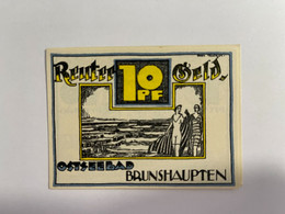Allemagne Notgeld Brunshaupten 10 Pfennig - Collections