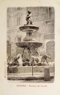 Cartolina - Ancona - Fontana Dei Cavalli - 1909 - Ancona