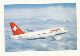 CARTE POSTALE NEUVE SWISSAIR AIRBUS A319 . (légèrement Pliée Coin Inférieur Droit) - 1946-....: Moderne