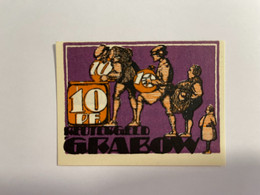 Allemagne Notgeld Grabow 10 Pfennig - Collections