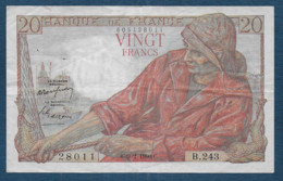 20 Francs  Pêcheur  Du  9 - 2 - 1950 - 20 F 1942-1950 ''Pêcheur''