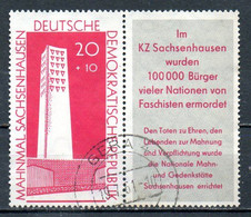 RDA. N°536 De 1961 Oblitéré. Mémorial De Sachsenhausen. - Guerre Mondiale (Seconde)