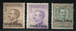 ERITREA 1916 SOP.TI SERIE CPL. ** MNH F.TA DIENA - Eritrea