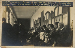 Real Photo Villaviciosa El Dia De Los Americanos Autoridades Reparto De Premios 6/8/1922 A. Fresno - Asturias (Oviedo)