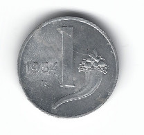 1 LIRA – REPUBBLICA ITALIANA – 1954 - (214) - 1 Lira