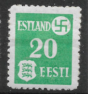 Deutsches Reich, Postfrischer Wert Der Ausgabe Vom 7. August 1941 Für Estland, - Occupation 1938-45