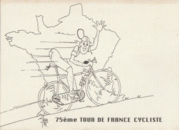 75 ème Tour De France Cycliste - Illustré Par, Robert FARABOZ 1988   Signé - Borse E Saloni Del Collezionismo