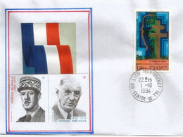 FRANCE. Mémorial Charles-de-Gaulle, Colombey-les-Deux-Églises, Sur Lettre De Lyon - Guerre Mondiale (Seconde)