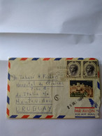 Monaco To Uruguay Rare Destine.1964.openingdefect.central Bend.e7 Registered 1 Or 2 Covers.commems For Post. - Brieven En Documenten
