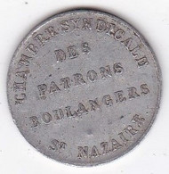 44 . Loire Atlantique. Saint Nazaire. Chambre Syndicale Des Patrons Boulangers. 1/4 Decime, En Aluminium Rond - Monedas / De Necesidad