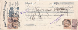 Delcampe - Lettre De Change Laiterie Beurre Bénard Planchenault Barraud à Vilhouin Fiscal 5-20-40-1fr 1926 Estampa Ainé Nantes - Wechsel