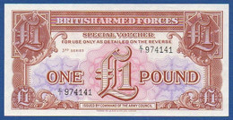 GREAT BRITAIN - P.M29 – 1 Pound ND (1956) UNC, Serie E/1 974141 - Fuerzas Armadas Británicas & Recibos Especiales
