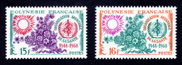 POLYNESIE 1968 - Yvert N° 60/61 - Neufs ** / MNH - 2 Valeurs, Organisation Mondiale De La Santé - Neufs