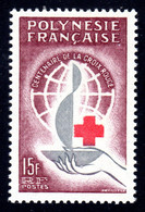 POLYNESIE 1963 - Yvert N° 24 - Neuf ** / MNH - Centenaire De La Croix-Rouge Internationale - Neufs