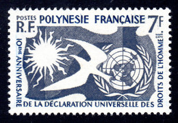 POLYNESIE 1958 - Yvert N° 12 - Neuf ** / MNH - Déclaration Universelle Des Droits De L'Homme - Neufs