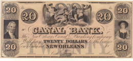 Billet De 20 Dollars 1850 : Non émis : New Orleans   : état   Bon   ///  Réf. Janv. 22 - Valuta Della Confederazione (1861-1864)