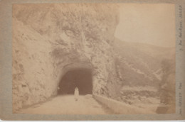 Photo Sur Carton 11cm X16,5 Cm. J. GEISER Alger -7 Rue Bab-Azoun Alger : (Entrée D'un Tunnel) - Old (before 1900)