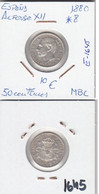 E1645 MONEDA ESPAÑA 50 CENTIMOS 1880 ESTRELLA 8 MBC 10 - Andere & Zonder Classificatie