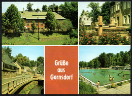 F5804 - TOP Gornsdorf Kulturhaus Freundschaft Freibad - Verlag Bild Und Heimat Reichenbach - Stollberg (Erzgeb.)