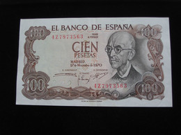 ESPAGNE - Cien  100 Pesetas 1970 - El Banco De ESPANA   **** ACHAT IMMEDIAT ****    BILLET SPL - [ 4] 1975-…: Juan Carlos I.