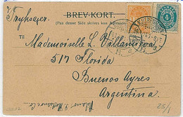 21348  - Denmark - POSTAL HISTORY  - POSTCARD To ARGENTINA 1904 - Covers & Documents