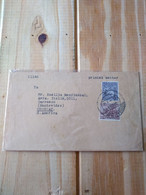 India 2 Small Covers To Costa Rica/Uruguay Rare Destine.from Bombay.e7 Reg.post.commems For Postage. - Briefe U. Dokumente