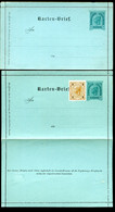 ÖSTERREICH 2 Kartenbriefe K15 Gez. L12 KARTONFARBEN 1890 Kat. 12,00 € - Kartenbriefe