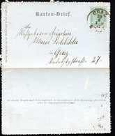 ÖSTERREICH Kartenbrief K15 Gebraucht Graz 1892 - Letter-Cards