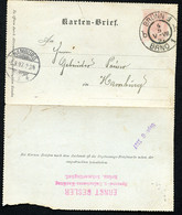 ÖSTERREICH Kartenbrief K22 Brünn Brno - Hamburg 1897 - Cartes-lettres