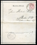 ÖSTERREICH Kartenbrief K22 Karlsbad Karlovy Vary - Berlin 1893 - Letter-Cards