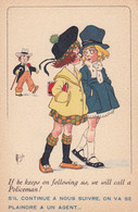 Mich Artist Signed Image, 'If He Keeps Following Us. .  .Call The Police' C1910s Vintage Postcard - Mich