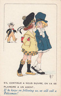 Mich Artist Signed Image, 'If He Keeps Following Us. .  .Call The Police' C1910s Vintage Postcard - Mich