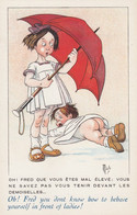 Mich Artist Signed Image, 'Dont You Know How To Behave Yourself In Front Of Women?' C1910s Vintage Postcard - Mich