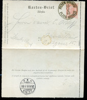 ÖSTERREICH Kartenbrief K23  Aschern K23b Pilsen Plzeň - Jena 1895 - Cartes-lettres