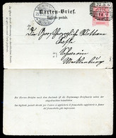 ÖSTERREICH Kartenbrief K24 Ascher K24a Italienisch Arco - Schwerin 1897 Kat. 10,00 € - Letter-Cards