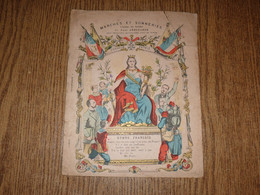 Protège-Cahier/Couverture "Marches Et Sonneries - Chants Du Soldat - Hymne Français" - Format Plié 22,3 X 17,2 Cm Env. - Protège-cahiers