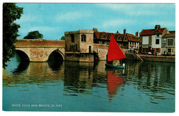 Ref 1517 - J. Salmon Postcard - Sailing Boat On River Ouse - St Ives Bridge Cambridgeshire - Otros & Sin Clasificación