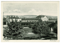 Ref 1518 -  1935 Germany Postcard - Bebra Bahnhof - Railway Station - Bebra Postmark - Bebra