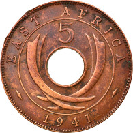 Monnaie, EAST AFRICA, George VI, 5 Cents, 1941, TTB, Bronze, KM:25.1 - Britische Kolonie