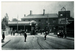 Ref 1518 -  Reproduction Postcard - Coventry Railway Station From Eaton Road - Warwickshire - Coventry