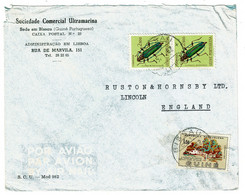 Ref 1518 -  1962 Airmail Cover - 5$50 Rate Bissau Portuguese Guinea To Lincoln UK - Insects - Guinea Portuguesa