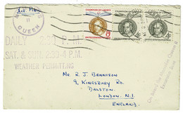 Ref 1519 - USA Maritime Ship Cover - "Memphis Queen II" Special Cachets 16c Rate To London - Covers & Documents